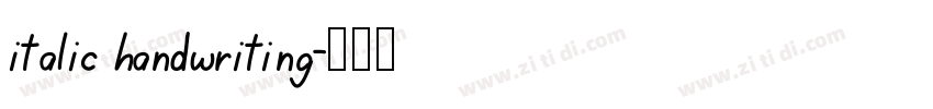 italic handwriting字体转换 italic handwriting字体转换
